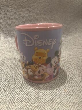 Disney Character Princess Mug Pink Cinderella Snow White Pooh Tinkerbell Mickey